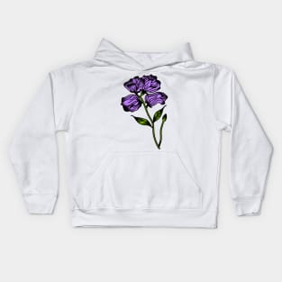 Purple Flower Kids Hoodie